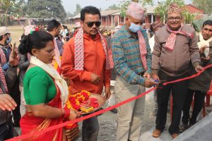 जनता मा.बिको प्रांगणमा नवनिर्मित बिधाकी देवी सरस्वति माताको मन्दिर उद्घाटन