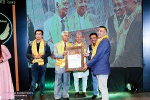 राष्ट्रिय खेलकुद सम्मान-२०७७ बाट डीबी नेपाली सम्मानित