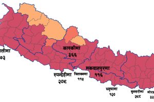 काठमाडौं बाहिरका यी ९ जिल्लामा उच्च संक्रमण