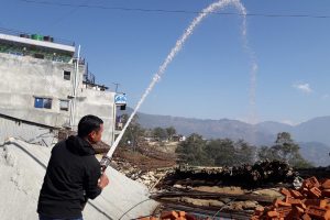 दिक्तेलमा फायर हाइड्रेन्ट गेट भल्भ परीक्षण