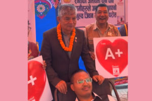 ७३ लागे मदनकृष्ण, रक्तदान कार्यक्रम गरेर मनाए जन्मदिन