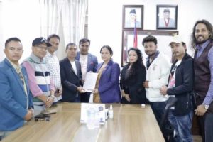 म्युजिक भिडियोलाई चलचित्र विकाश बोर्डमा समेट्न मन्त्री रेखा शर्मासमक्ष मागपत्र