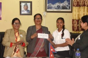प्रेरणा बटाला एक दिनका लागि गल्र्स टेक ओभर कार्यक्रम अन्तर्गत राष्ट्रिय महिला आयोगका अध्यक्ष