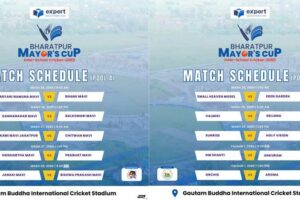 भरतपुर मेयर्स कप क्रिकेटको खेल तालिका सार्वजनिक