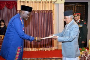 राष्ट्रपतिसमक्ष चार मुलुकका राजदुतले पेश गरे ओहोदाको प्रमाणपत्र