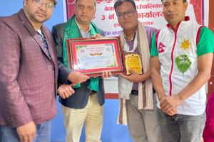 संगीतकार थापा आफ्नो जन्मथलोमा सम्मानित