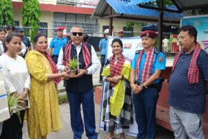 रोट्रयाक्ट क्लब अफ विराटनगर सेन्ट्रलद्वारा वृक्षारोपण