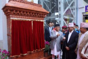 प्रधानमन्त्री ओलीद्वारा जिल्ला प्रहरी परिसर काठमाण्डौको भवन उद्घाटन