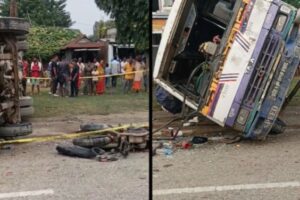 सप्तरीमा बस दुर्घटना हुँदा एकजनाको मृत्यु, २२ जना घाइते