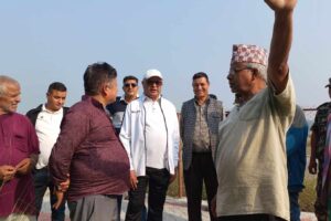 कोशी प्रदेशका मुख्यमन्त्री हिक्मत कुमार कार्की द्धारा  बिकास निर्माणको अनुगमन