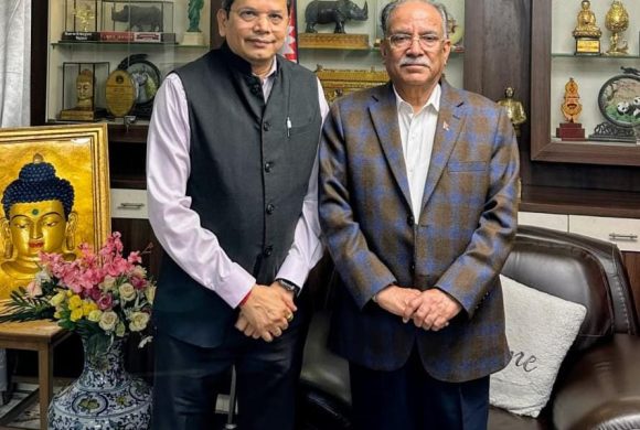 भाजपा बिदेश बिभाग प्रमुखले भेट प्रचण्डलाई