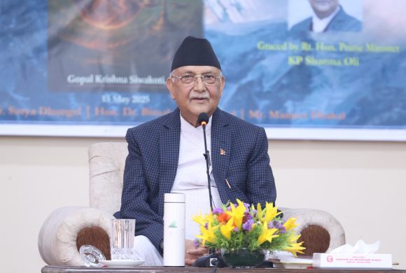मानवीय जीवन र पृथ्वीको भविष्य जोगाउन मिलेर काम गर्नुपर्छः प्रधानमन्त्री