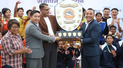 १५ औं राष्ट्रपति रनिङ सिल्ड खेलकुद प्रतियोगितामा बागमती प्रदेश च्याम्पियन